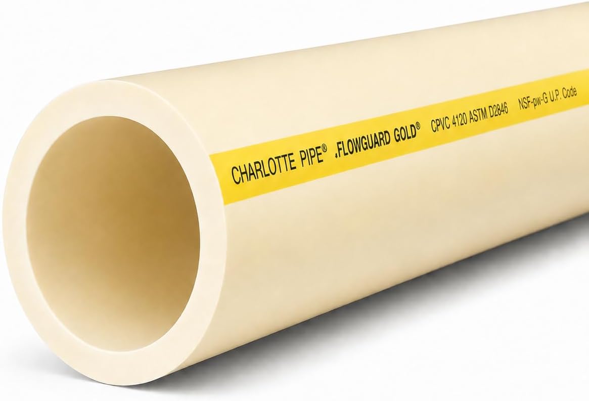 FlowGuard Gold 2-Inch CPVC Pipe, 18-Inch Length, High-Performance Indu