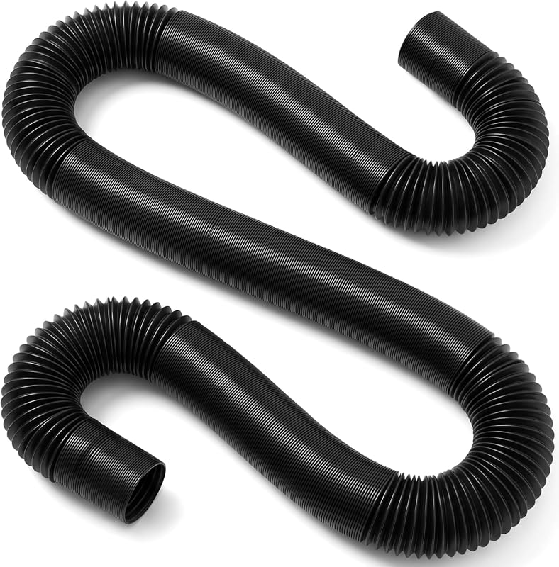 Glooglitter 4-Inch OD by 25-Foot Flexible Drain Pipe, Expandable Lands