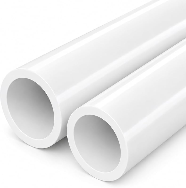2 Pack 1/2 Inch White PVC Pipe