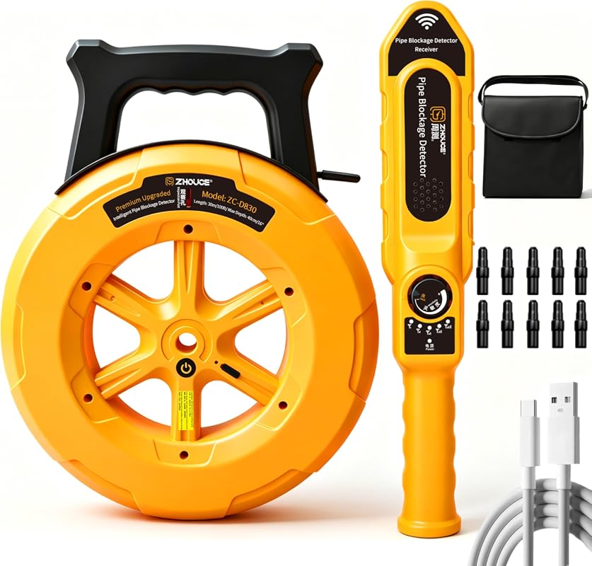 ZC-D830 Pipe Locator Underground 100ft Buried Water Line Detector for