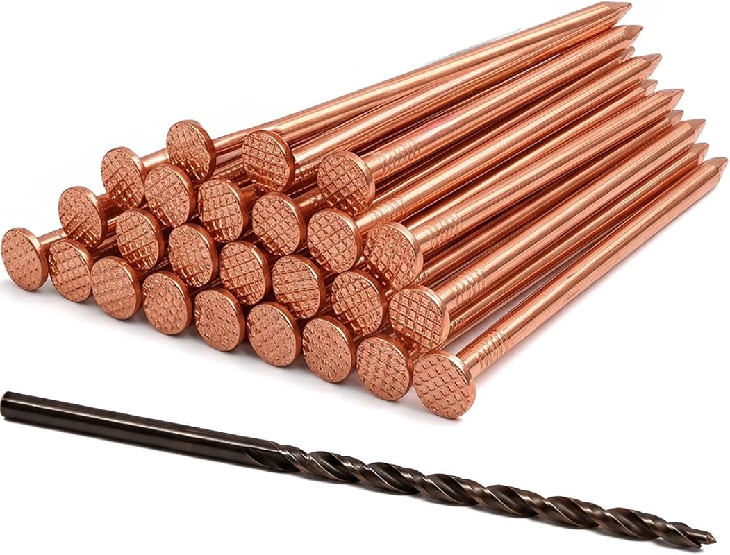 15 Pieces 3.5 Inch Pure Copper Nails for Effectively Killing Trees, St