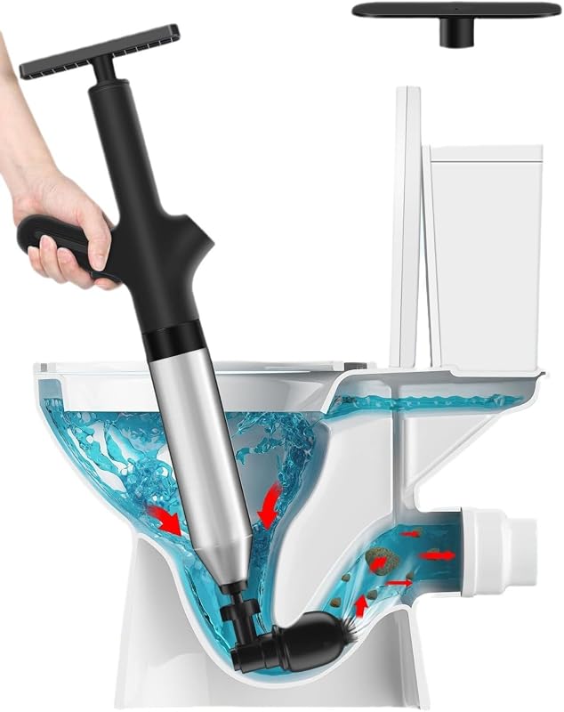 Heavy Duty Stainless Steel Pneumatic Toilet Pipe Dredger and High-Pres