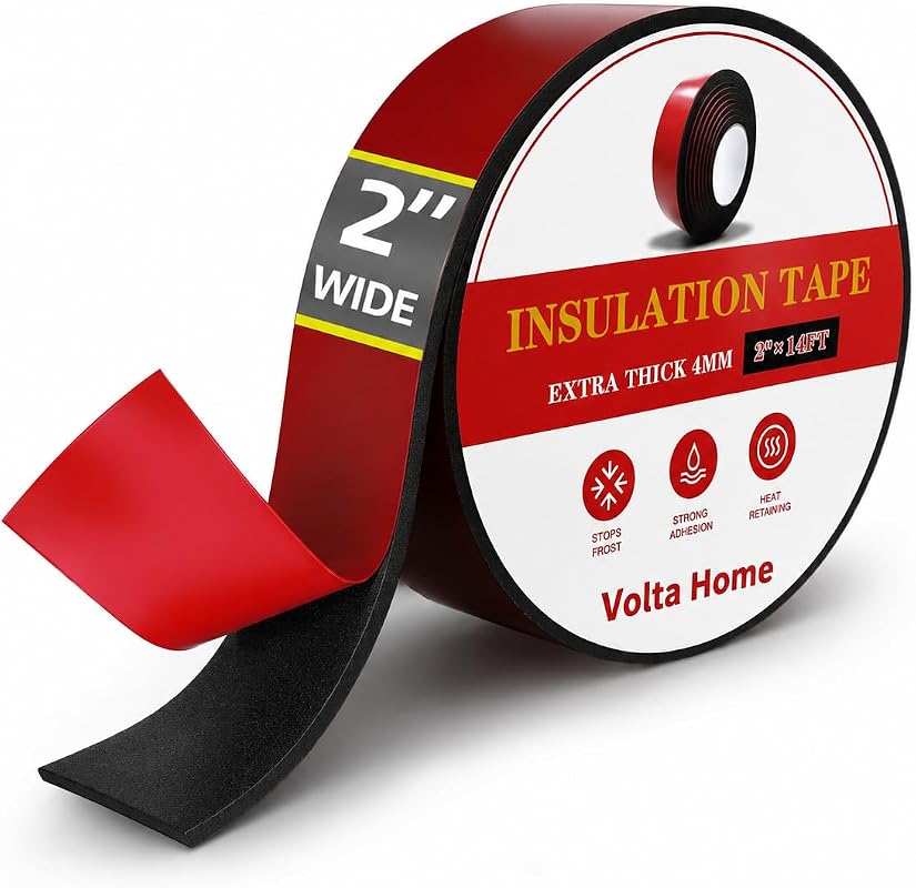 Pipe Insulation Foam Tube 2 Inch by 14 Feet Outdoor Wrap for Winter Fr