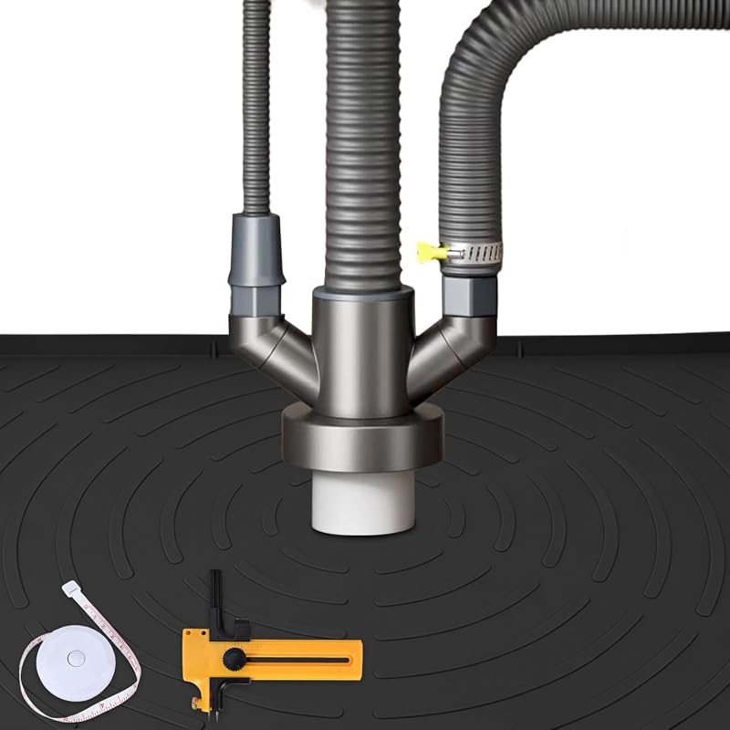 best under sink mats with holes for pipes